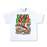 White dead inside but jolly af Urban Heavy Tee - BarkalooDesign