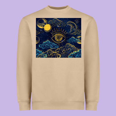 Evil Eye Moon Heavyweight Sweatshirt Designed By Tumblerdesignbyshophia