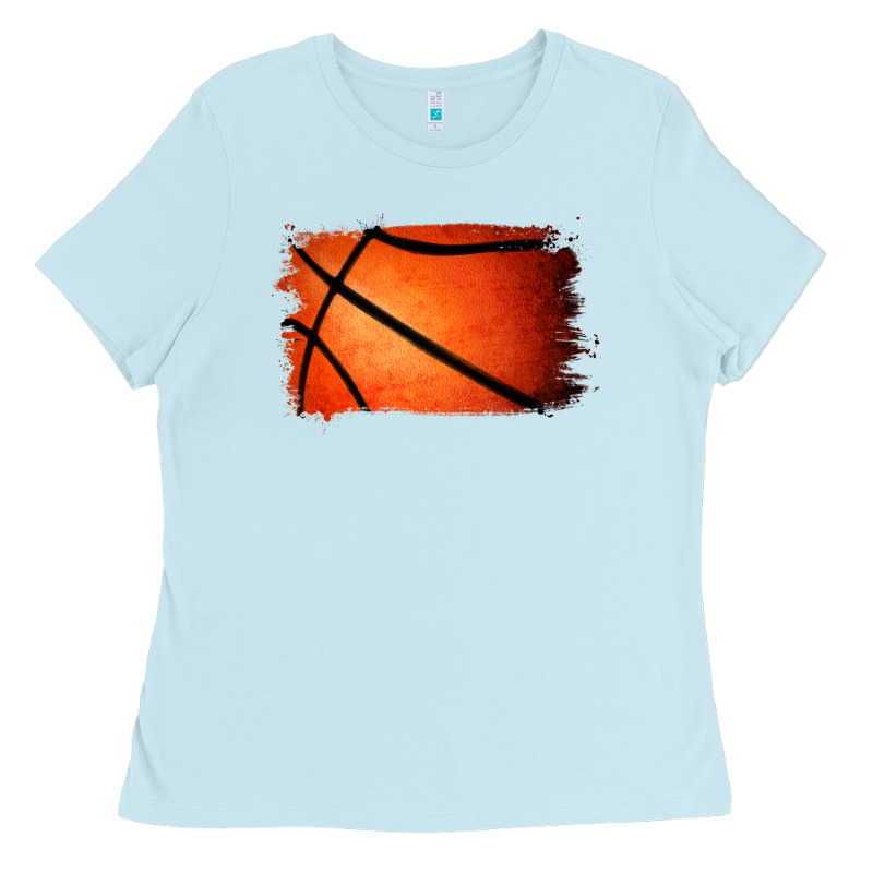 Basketball Brushstroke Ladies Tee by Jasminsmagicworld | Teevron