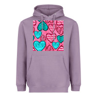 Lavender valentines day hearts seamless pattern Heavyweight Hoodie - BundleAndBundleShop