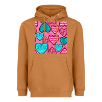 Meerkat valentines day hearts seamless pattern Heavyweight Hoodie - BundleAndBundleShop