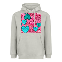 Moon Dust valentines day hearts seamless pattern Heavyweight Hoodie - BundleAndBundleShop