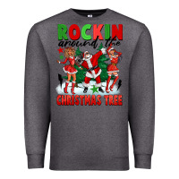 Charcoal Heather Rockin Around The Christmas Tree Premium Sweatshirt - FaDigitalArtStudio