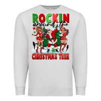 Dove Grey Rockin Around The Christmas Tree Premium Sweatshirt - FaDigitalArtStudio