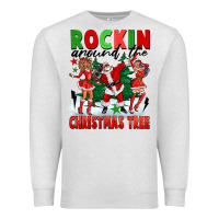 Oatmeal Heather Rockin Around The Christmas Tree Premium Sweatshirt - FaDigitalArtStudio