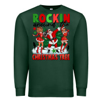 Sports Green Rockin Around The Christmas Tree Premium Sweatshirt - FaDigitalArtStudio