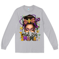Moon Dust mardi gras mama messy bun Long Sleeve Tee - texasbilliewilder