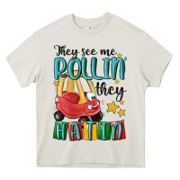 Cream they see me rollin' they hatin' Heavy Core Tee - MaliasSmallBusiness