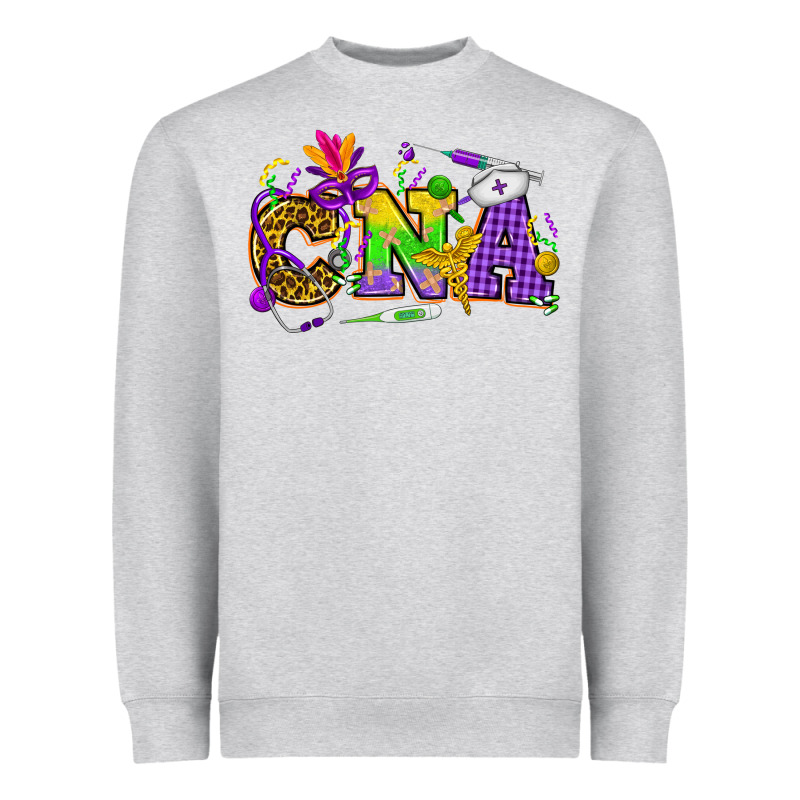 Mardi Gras Cna Nurse Heavyweight Sweatshirt by HowdyJamesFarm | Teevron