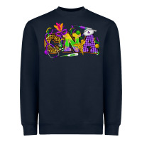 Navy Mardi Gras CNA Nurse Heavyweight Sweatshirt - HowdyJamesFarm