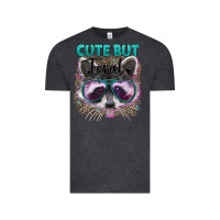 Vintage Black cute but feral Vintage Tee - Artiststas