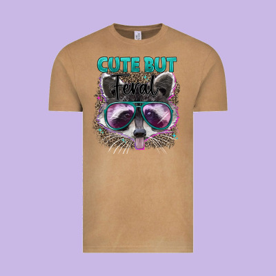 Cute But Feral Vintage Tee Designed By Artiststas