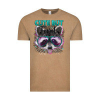 Vintage Coffee cute but feral Vintage Tee - Artiststas