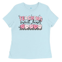 Baby Blue teaching sweetheart Ladies Tee - MaliasSmallBusiness