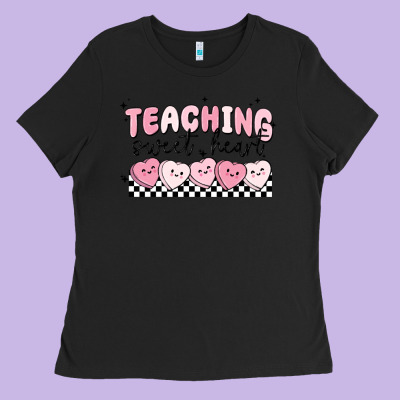 Teaching Sweetheart Ladies Tee Designed By Maliassmallbusiness