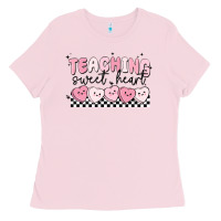 Bubblegum Pink teaching sweetheart Ladies Tee - MaliasSmallBusiness