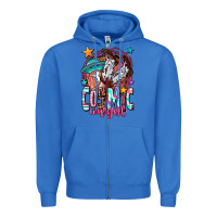 True Royal cosmic cowgirl Zipper Hoodie - OliviaCreatesArt