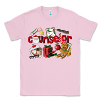 Bubblegum Pink Counselor Christmas Classic Tee - LillyAllenDesigns