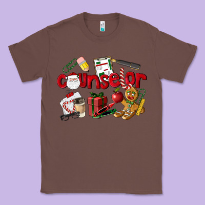 Counselor Christmas Classic Tee Designed By Lillyallendesigns