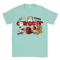 Seafoam Counselor Christmas Classic Tee - LillyAllenDesigns