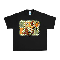 Black groovy hello fall Urban Heavy Tee - BarkalooDesign