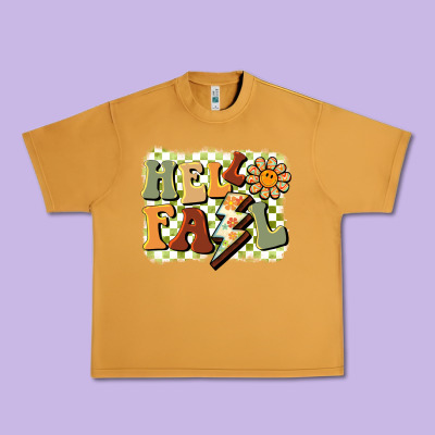 Groovy Hello Fall Urban Heavy Tee Designed By Barkaloodesign