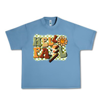 Pebble Blue groovy hello fall Urban Heavy Tee - BarkalooDesign