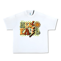 White groovy hello fall Urban Heavy Tee - BarkalooDesign