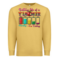 Antique Gold battery life of a teacher Premium Sweatshirt - BundleAndBundleShop