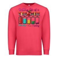 Cardinal battery life of a teacher Premium Sweatshirt - BundleAndBundleShop