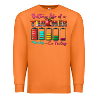 Carrot battery life of a teacher Premium Sweatshirt - BundleAndBundleShop