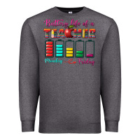 Charcoal Heather battery life of a teacher Premium Sweatshirt - BundleAndBundleShop