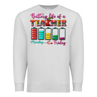 Dove Grey battery life of a teacher Premium Sweatshirt - BundleAndBundleShop