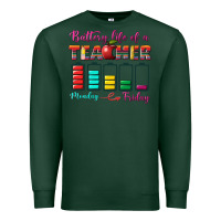 Sports Green battery life of a teacher Premium Sweatshirt - BundleAndBundleShop
