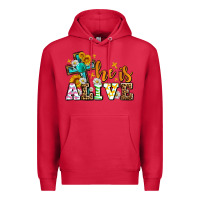 Cardinal Easter Day He is alive with cross Premium Hoodie - OliviaCreatesArt