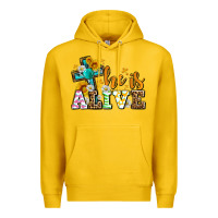 Lemon Easter Day He is alive with cross Premium Hoodie - OliviaCreatesArt