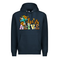 Navy Easter Day He is alive with cross Premium Hoodie - OliviaCreatesArt