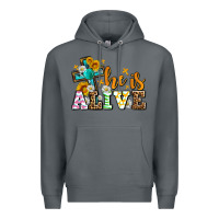 Rock Easter Day He is alive with cross Premium Hoodie - OliviaCreatesArt