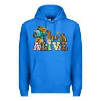 True Royal Easter Day He is alive with cross Premium Hoodie - OliviaCreatesArt