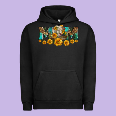 Charolais Cow Mom Urban Hoodie Designed By Lillyallendesigns