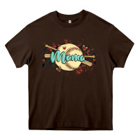 Chocolate Brown softball mama Heavy Core Tee - MaliasSmallBusiness