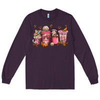 Plum cafecito y chisme coffee cups Long Sleeve Tee - texasbilliewilder