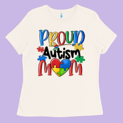 Proud Autism Mom Ladies Tee Designed By Maliassmallbusiness