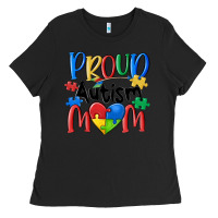 Black proud autism mom Ladies Tee - MaliasSmallBusiness
