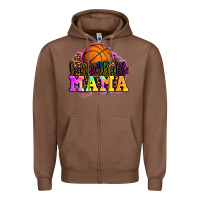 Chestnut basketball mama Zipper Hoodie - OliviaCreatesArt