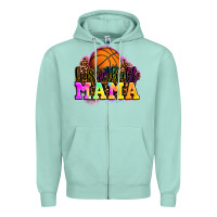 Seafoam basketball mama Zipper Hoodie - OliviaCreatesArt