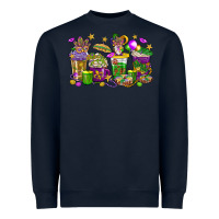 Navy Mardi Gras coffee cups Heavyweight Sweatshirt - HowdyJamesFarm
