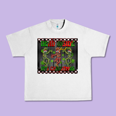 Dead Inside But It's Christmas Dancing Skeletons Urban Heavy Tee Designed By Barkaloodesign