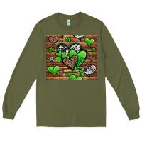 Army Green st patricks day hearts Long Sleeve Tee - Jasminsmagicworld