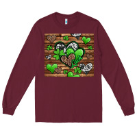 Burgundy st patricks day hearts Long Sleeve Tee - Jasminsmagicworld